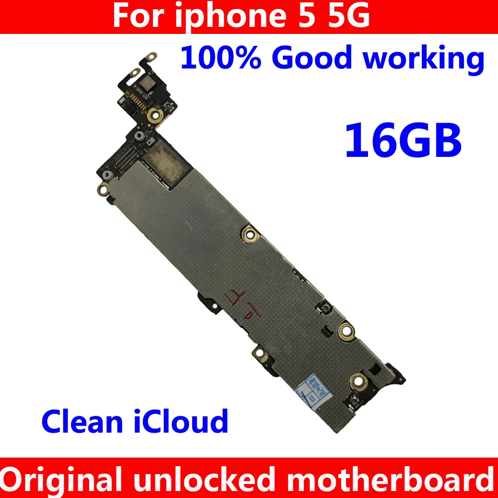 Для iphone 5 5g Clean iCloud IOS системная логическая плата 16GB оригинальная материнская 16g