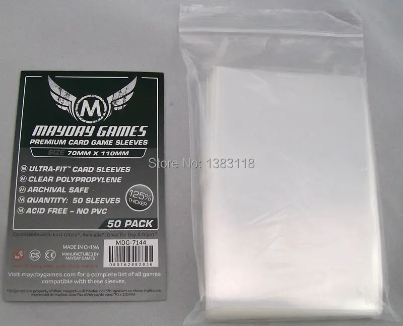 1pack 125 thicker MDG 7144 for 70x110mm "Lost Cities" Board game card