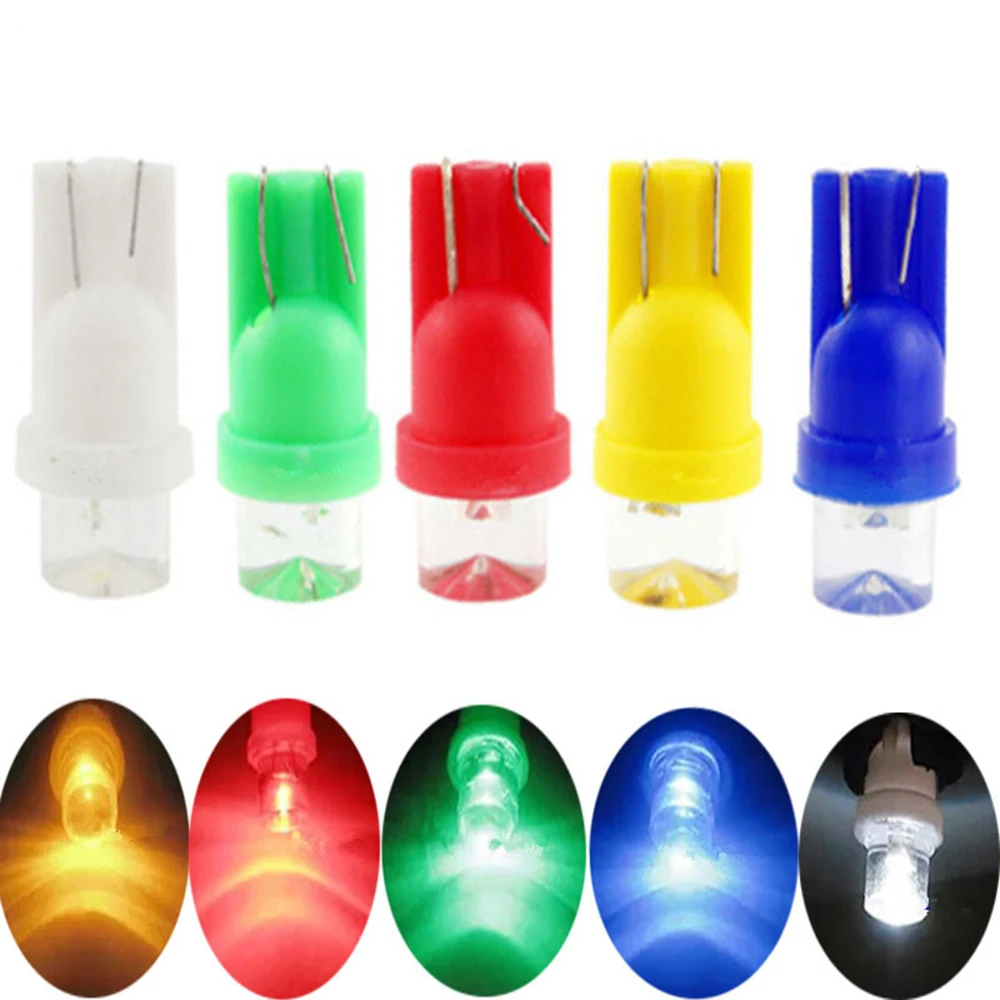 100pcs T10 194 168 W5W Car LED Clearance Light Long Life Time Signal Lamp Bulb White + Blue Yellow Green Red(20pcs/each) | Автомобили и