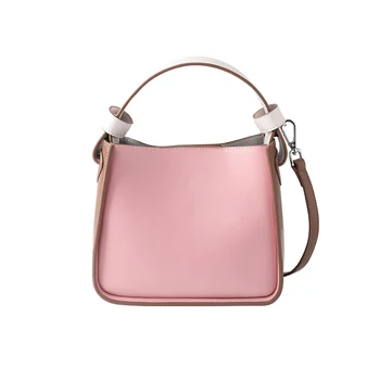 

Women's bucket bag 2019 summer new fashion wild leather Messenger bag women's handbag