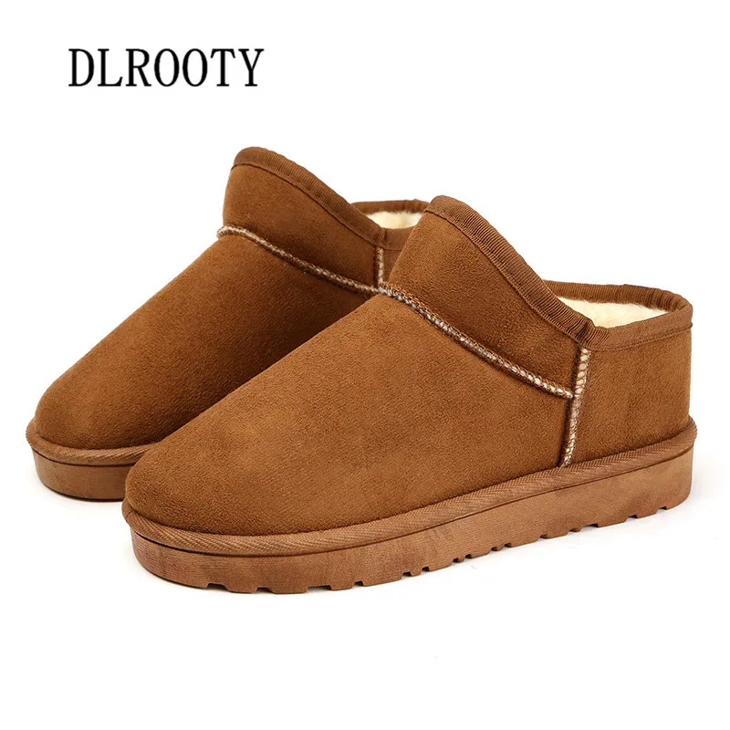 

Women Snow Boots Ankle 2018 Winter Warm Short Plush Female Casual Shoes Woman Flat Fashion Platform Round Toe Slip On Outdoor