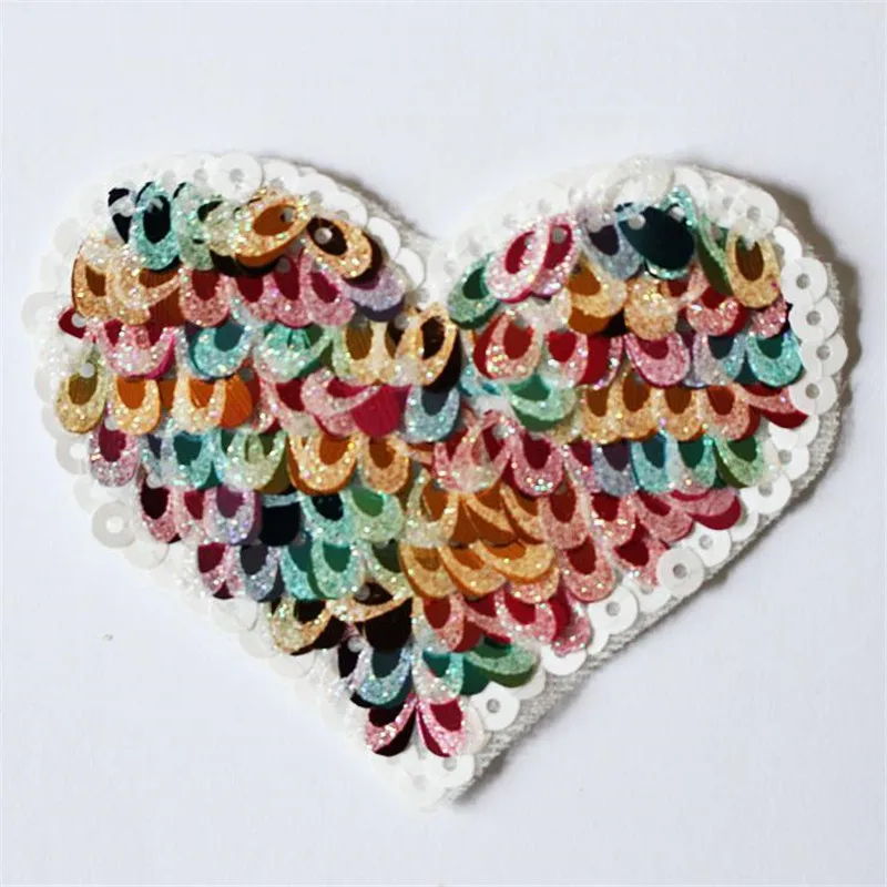ChicLady HIPSTER Diy sequin patch 80MM Heart deal with it Sew on patches for clothes Ulzzang Stranger things 3D Sticker OG | Дом и сад