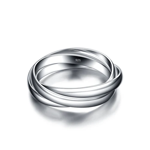 Sterling silver ring fashion 3 ring combination.Contracted solid 925 silver ring Sterling silver ring fashion 3 ring combination.Contracted solid 925 silver ring