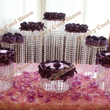 8 шт./компл. прозрачная акриловая подставка с изображением башни Макарон или Свадебная подставка для десерта украшения для свадебной вечеринки, дня рождения 08D2