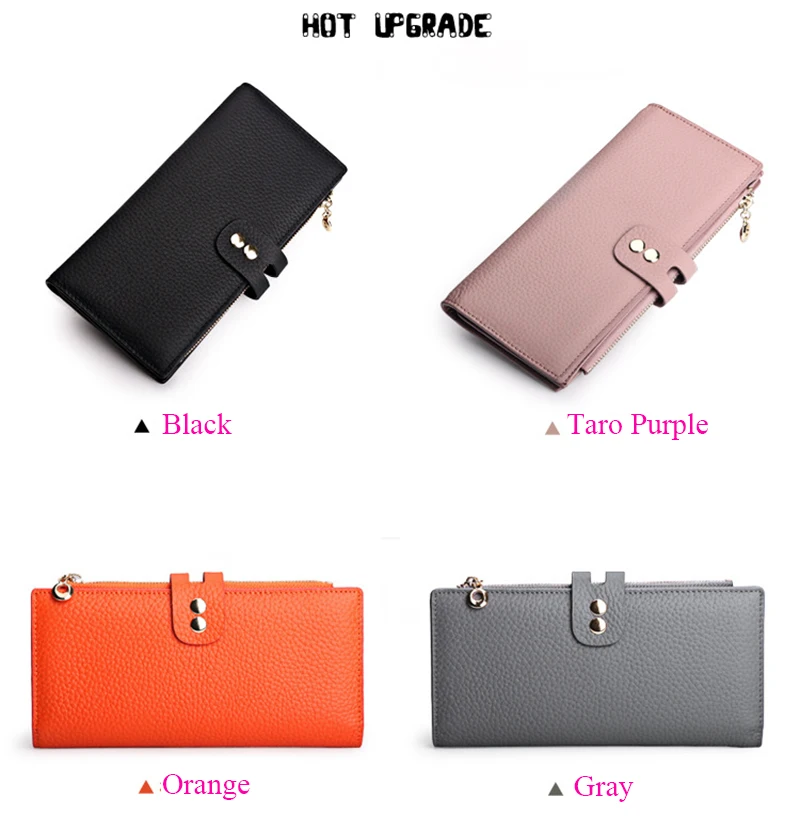 LMS 2017 Litchi Pattern Long Leather Womens Wallets And Purses Fashion Zipper & Hasp Clutches Women Bag Phone Card Holder Wallet (24)