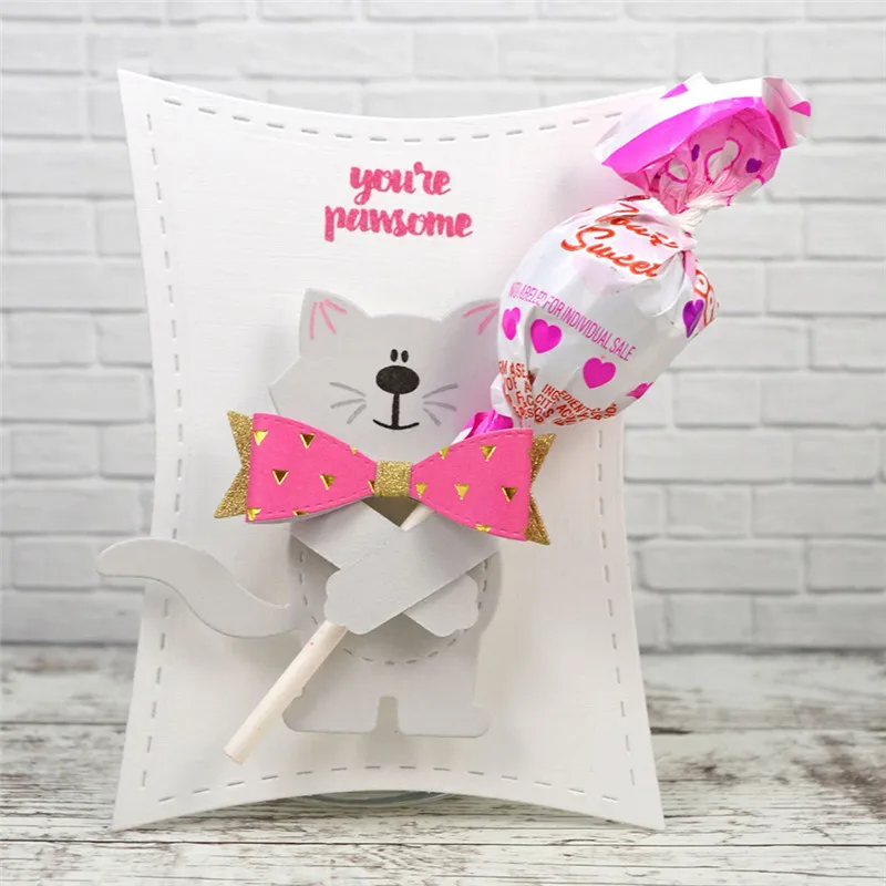 

YaMinSanNiO Animal Dies & Stamp Scrapbooking Embossing Cat Hug Die DIY Card Making Decorative Craft Stencil New 2019 Arrival