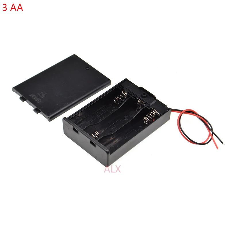 

1PCS 3 AA battery holder with switch wire Leads on/off 3x1.5v 4.5V 3AA 2A battery case Storage Box diy 3 slot AA 3XAA 3 X AA