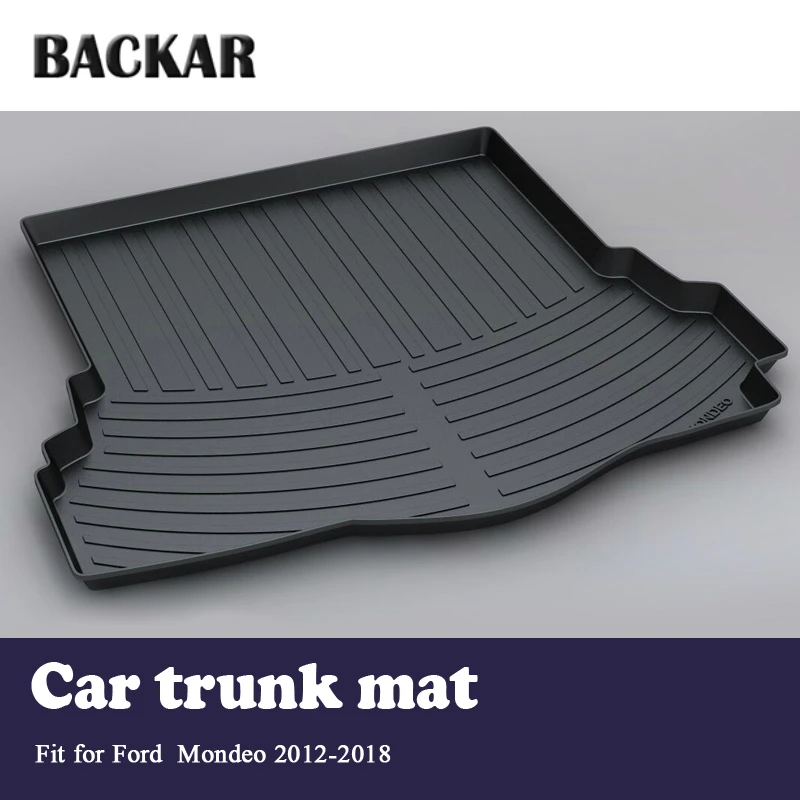 Backar 1Set Car Cargo Rear Trunk Mat Boot Liner Tray Anti-slip For Ford Mondeo 2012 2013 2014 2015 2016 2017 2018 Accessories |