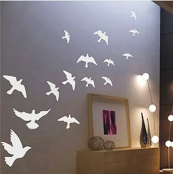 

Pretty Birds Flying Pigeon Wall stickers Art Vinyl Home Decor Removable Sticker for living room kids room bedroom decor