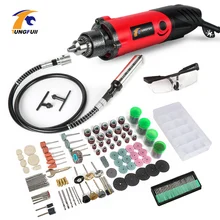 Tungfull Mini Drill Tools Grinder Flex Shaft Machine Drilling Machine Electric Engraver Dremel Rotary Tool Accessory Set tungfull electric drill engraver kit metalworking mini electric drilling machine power tool tools grinder flex shaft machine