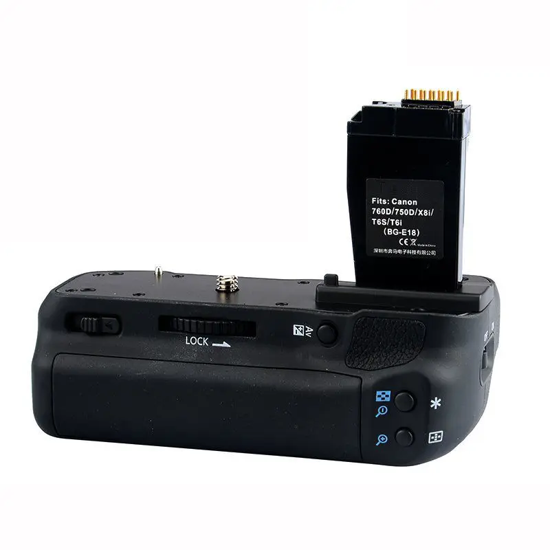Vertical Battery Grip For Canon EOS 750D 760D Rebel T6i T6s Kiss X8i as