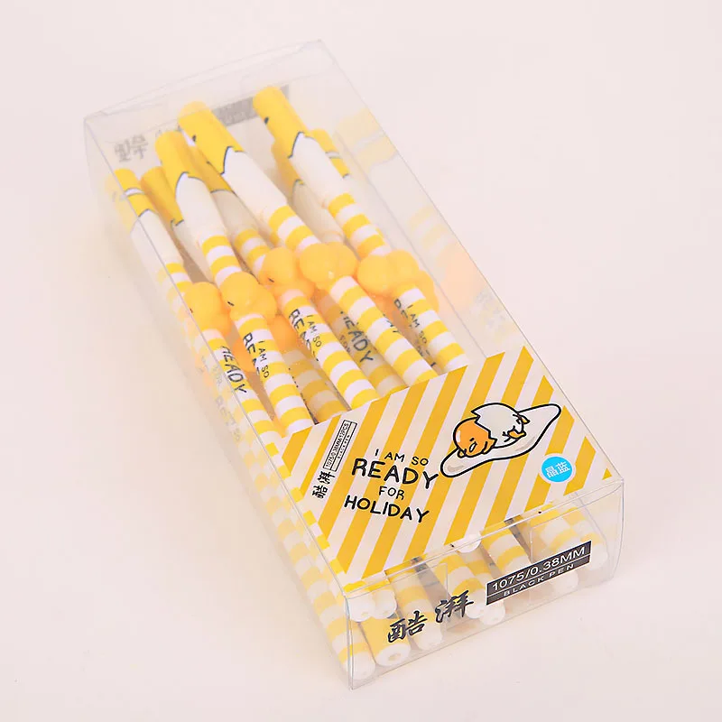 4 шт./лот 0 38 мм 3D гелевая ручка Gudetama Lazy Egg рекламный подарок школьные