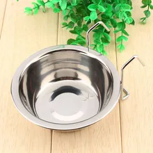 Миска для собак из нержавеющей стали для домашних животных, для кроликов, птиц, собак, щенков, кормов, клетка для воды, зажим для кружки, держатель, блюдо для собак, кормушка, товары