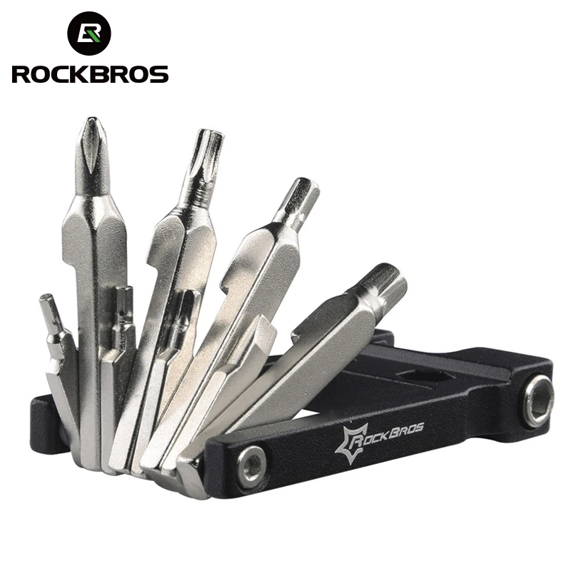 cheap ROCKBROS 19 in 1 Multifunction Bike Bicycle Repair Tools Kit Hex Spoke Road Mountain Bike Screwdriver Repair Tools For Cycling