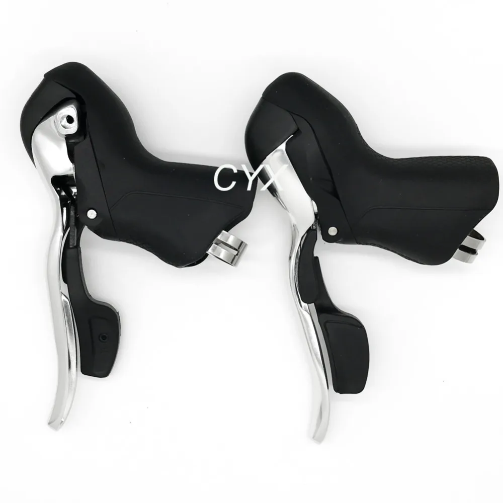 

Dual Control Levers Double SB-R482(2X8) Speed Shifters microSFIFT Road Bike Derailleur Compatible for Shimano Silver