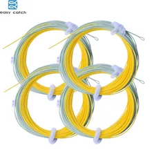 Easy Catch Moss Green Gold плавающая Летающая рыболовная леска 100 футов 30,5 м Вес вперед нахлыстовая Рыбацкая леска с 2 сварными петлями