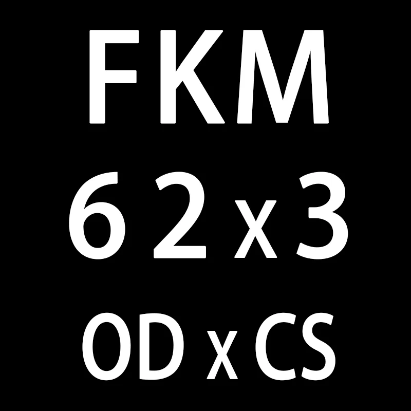 Фторкаучук Кольцо черное FKM О-образный уплотнитель OD52/54/55/56/58/60/62/65/68*3 мм Толщина уплотнительных уплотнений уплотнительная шайба - Цвет: OD62mm