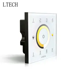 LTECH DX7 Цвет Температура Touch Панель 4 зоновый контроллер настенный светодиодный регулируемый КТ двойной Цвет Управление Лер 2,4G Беспроводной