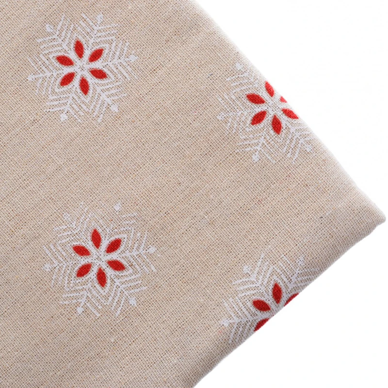 

Cotton Linen Fabric Patchwork For Sewing Materials Needlework Tissue For Cushion Sofa Cloth Doll Bag For Christmas Snow 50x145cm