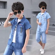 Summer 2018 boys clothes sets 3 6 8 10 15 years boy clothing set casual kids suits baby boy cowboy suit clothes and short jeans Summer 2018 boys clothes sets 3 6 8 10 15 years boy clothing set casual kids suits baby boy cowboy suit clothes and short jeans
