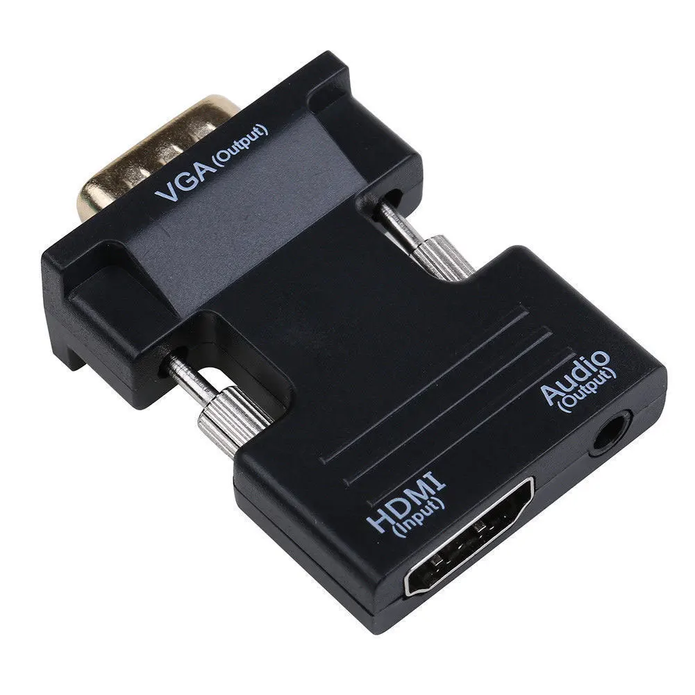HDMI Женский к VGA Мужской конвертер с аудио адаптером поддержка 1080P выходной сигнал