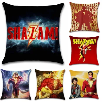 

Movie comic pattern Shazam sign cushion cover Decor Chair sofa seat car Decorative pillowcase Home house kids room friend gift