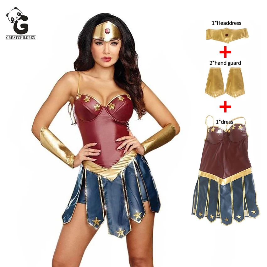 Merveille Femme Costumes Deguisement D Halloween Pour Femmes Robe Sexy Diana Cosplay Dame Super Heros Robe Carnaval Disfraz Mujer Aliexpress