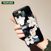 

YESPURE Cell Phone Cases Glitter for Iphone 7 Plus Case 360 Protect Soft Silicone Luxury Case Woman Fancy Phones Finger Ring