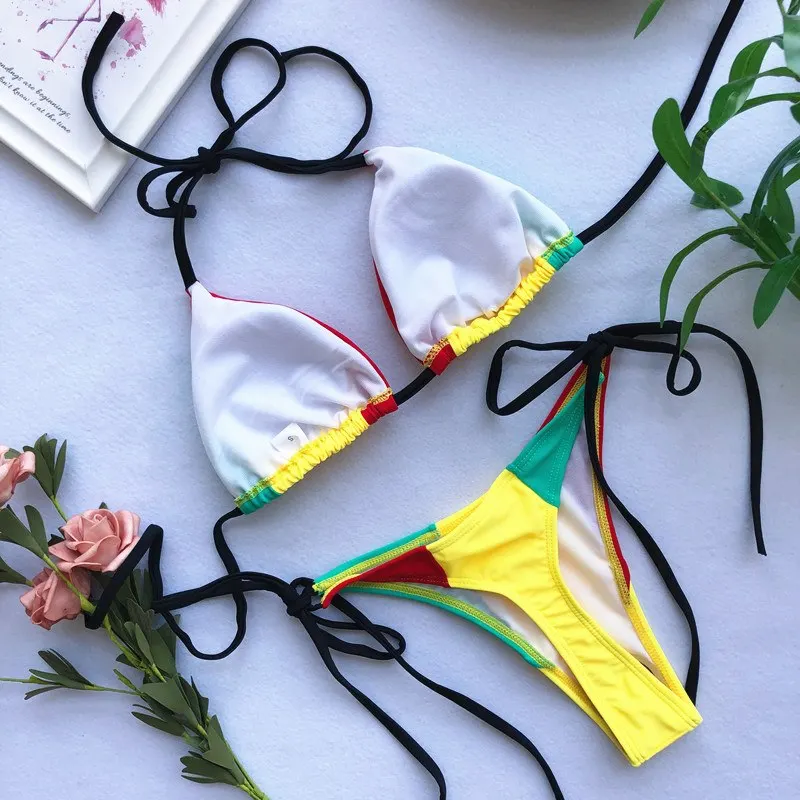 Sexy Women Thongs G String Bikini Bandage Swimsuit Push Up Patchwork May Women Beach Bath Clothes Girls Swimsuit High Leg Bikini Sexy Women Thongs G String Bikini Bandage Swimsuit Push Up Patchwork May Women Beach Bath Clothes Girls Swimsuit High Leg Bikini