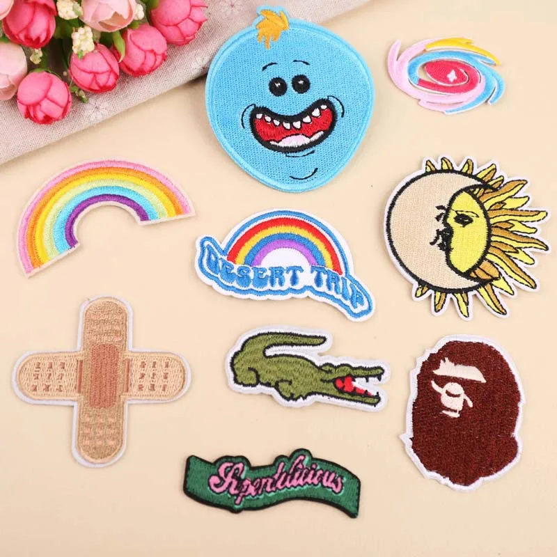 

computer embroidery chapter boutique DIY cartoon color red sun clothes decoration patch stickers