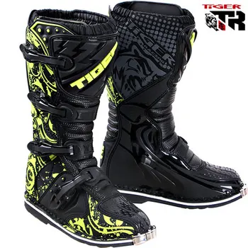

Men size 6-13 Waterproof Plus Size Microfiber leather stivali moto enduro MId-calf Male Shoes moto Ktm Motorcycle boots Shoes