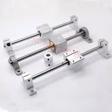 HOT sale 3D Printer guide rail sets T8 Lead screw length 100mm + linear shaft 8*100mm + KP08 SK8 SC8UU+ nut housing +coupling