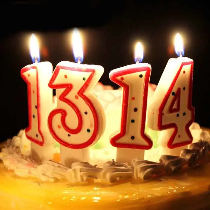 Birthday Party Number Candle Romantic Polka Dot Red Art Cake Candle