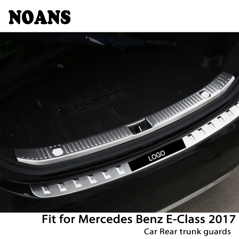 

NOANS For Mercedes-Benz E class W213 2016-2018 Auto Car Rear Trunk Door Bumper Anti Scratch Strips Stainless Steel Accessories