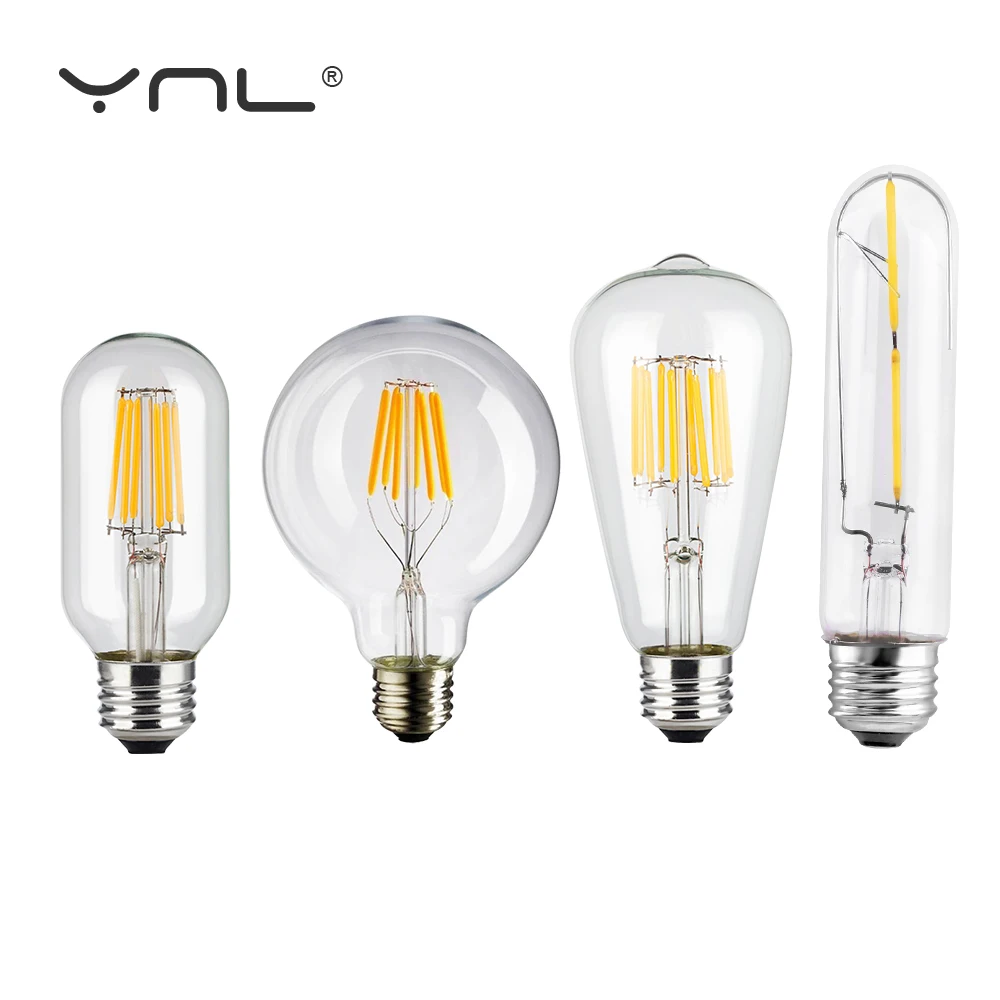 Винтажная Светодиодная лампа Эдисона E27 E14 2 Вт 4 6 8 220 В|led filament bulb e27|led bulbled edison |