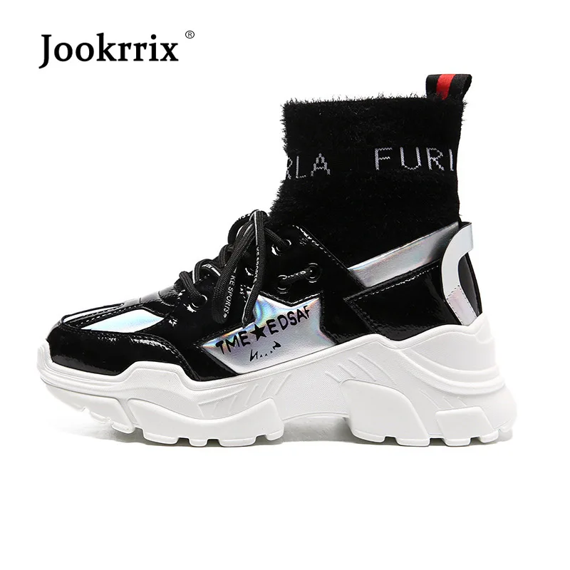 

Jookrrix Casual Shoes Women Fashion Brand Sneakers High Top Sneakers Lady chaussure Autumn Female Platform footware Breathable