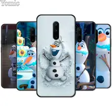 Black Case for Oneplus 7 7 Pro 6 6T 5T Silicone Phone Case for Oneplus 7 7Pro Olaf Snowman Frozen Soft Cover Shell
