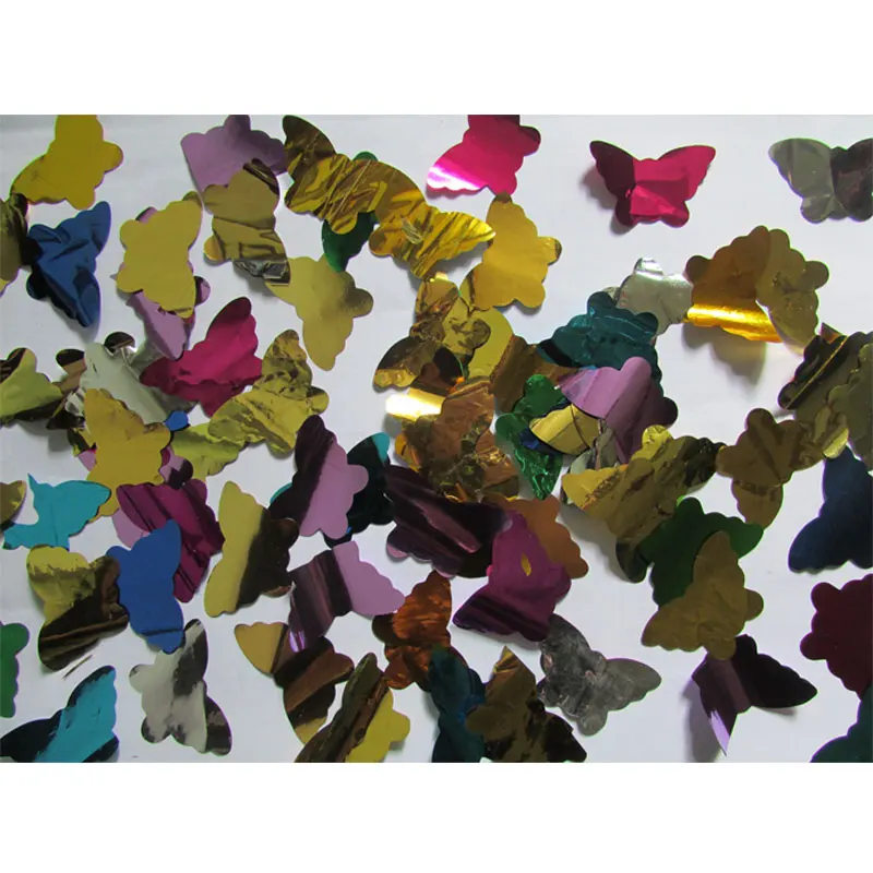 Смешанный цвет 4 см бабочка фольга бумага конфетти 10 кг измельченные Свадебные украшения