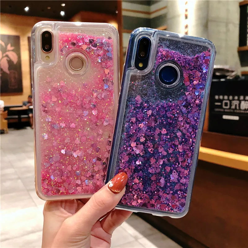 

Quicksand Dynamic Liquid Glitter Silicone Case For Huawei P20 Pro P10 Lite P9 Honor 10 9 Y5 Y6 II Y7 Prime 2016 2017 2018 Cover
