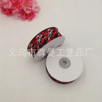 

Creative New Color Ribbon DIY 2.5CM Digital Printing Clothing Gift Box Accessories Decoration Halloween Series Sublimation Line