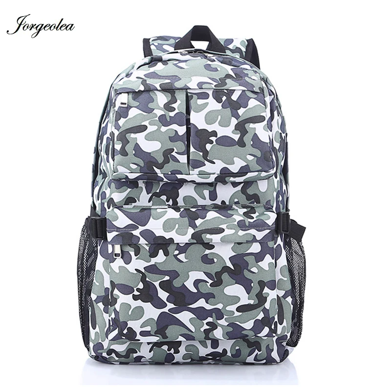 

Jorgeolea Women Camouflage Backpack Fashion Large Capacity Waterproof Oxford Backpack Girls Casual Bags Satchel Bags 171025