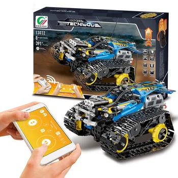 

388PCS 2.4G DIY Assembly Electric Stunt Racing Crawler Building Blocks APP Voice Control Racing Crawler Building Blocks Toy Gift