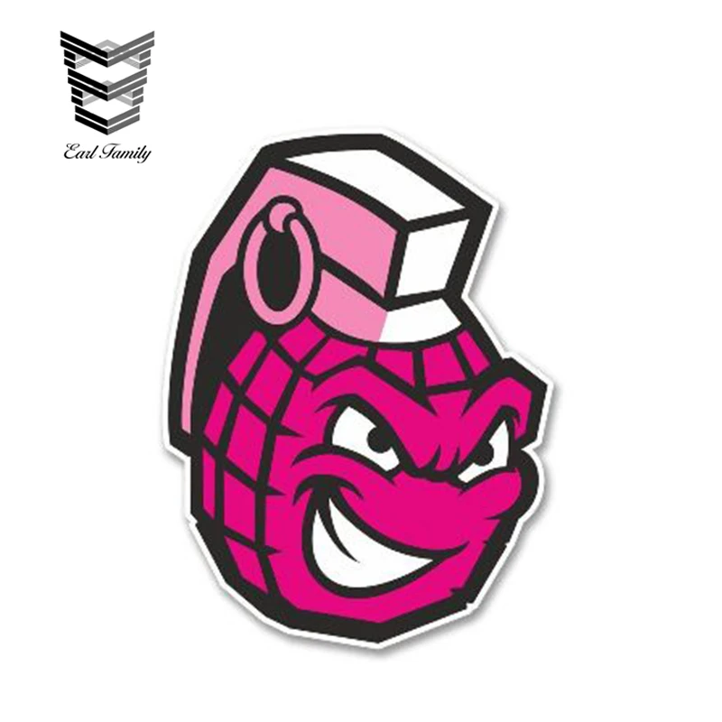 EARLFAMILY 13 см x 10 Мультфильм граната JDM Стиль дизайн виниловые отражающие для машины