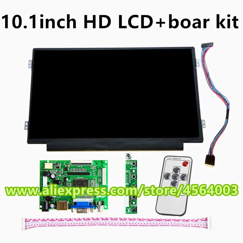 

10.1 inch 1366*768 display screen B101XTN01.1 M101NWN8 R0 HSD101PHW1 LCD monitor driver board control HDMI VGA kit for Raspberry