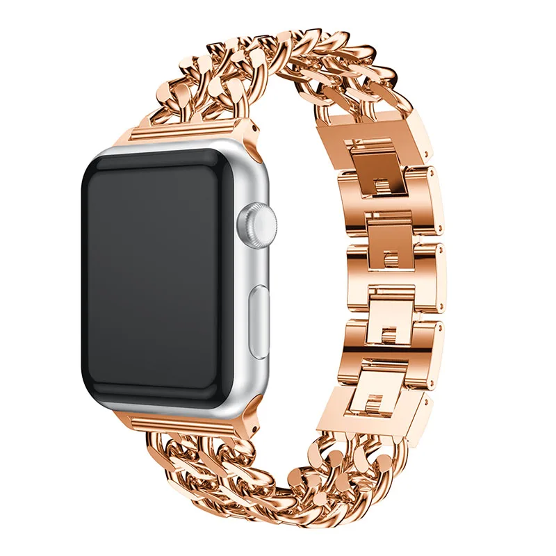 Новая Ссылка Кристалл сплава группы для apple watch Series 1/2/3/4 полосы ремень 40 мм 44 мм 42 мм 38 мм Роскошный Металлический полос часы браслет