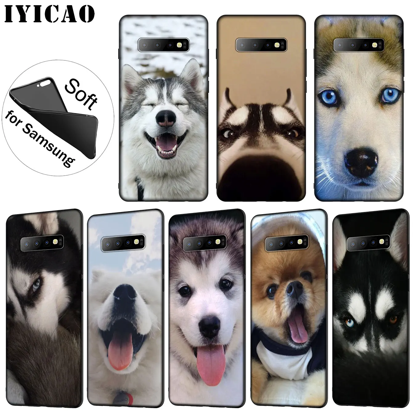 IYICAO Husky Dog милый мягкий силиконовый чехол для телефона Samsung Galaxy S20 Ultra S10 Lite S9 S8 Plus S6 S7