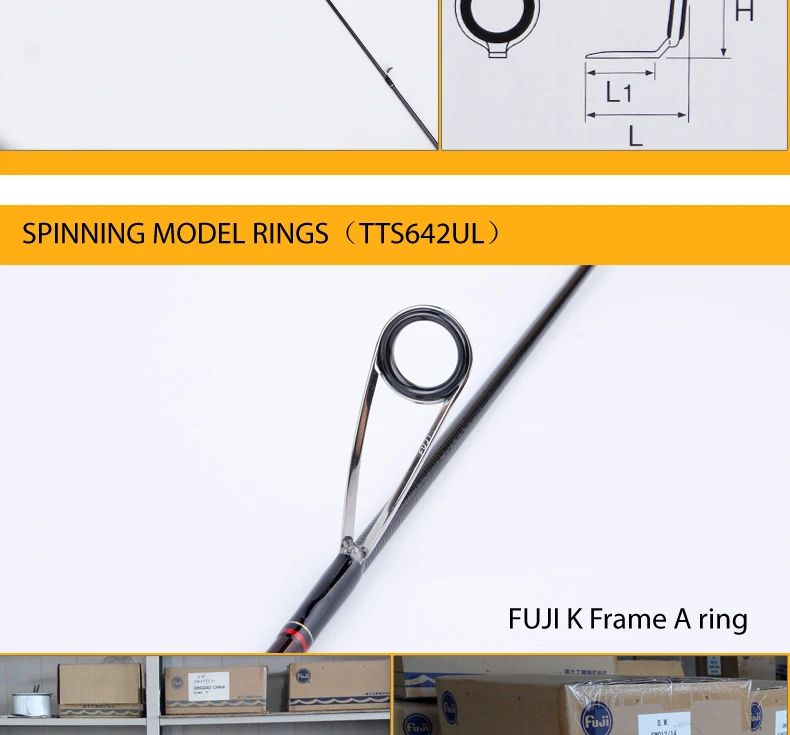 Vara de Pesca Kuying Teton ul Ultraleve Macia Isca Fundição Carbono Fiação Cana Pólo Fuji Parte Ação Média Truta 1.8m 1.9m 1.92 16 Esporte e Lazer