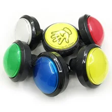 10 шт. 60 мм аркадная Кнопка выпуклый светодиодный светильник пусковая кнопка большой круглый аркадный Видео игровой плеер Кнопочный микропереключатель