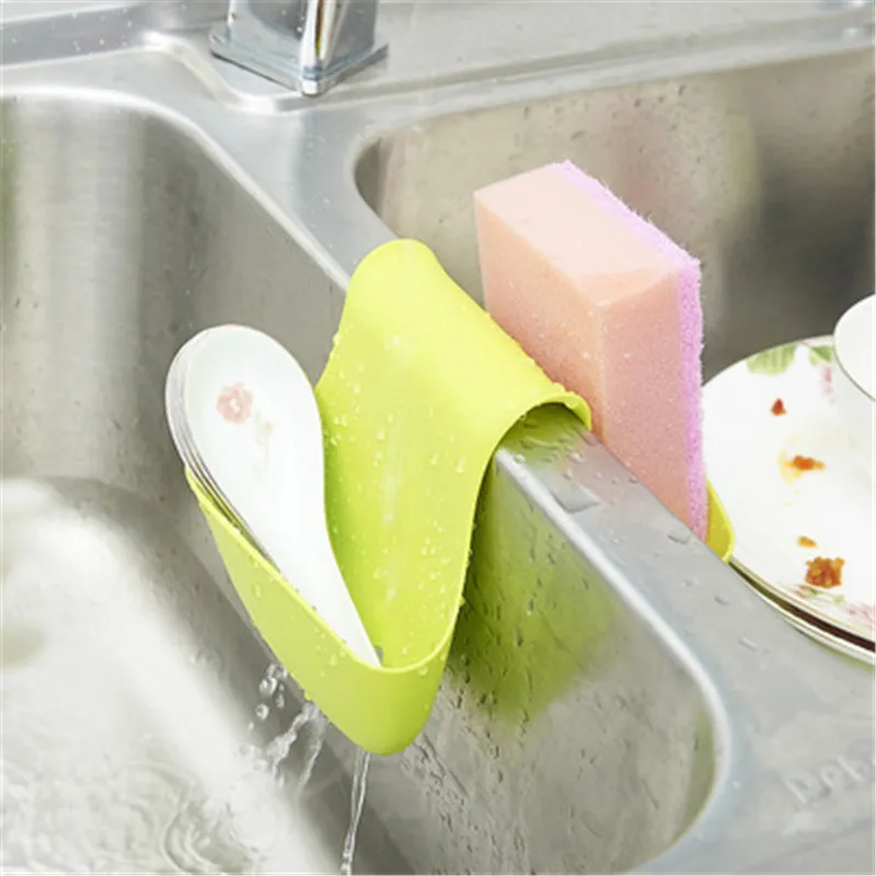 

Kitchen sink sponge storage drain bag Saddle-style dual-use debris drain basket rack