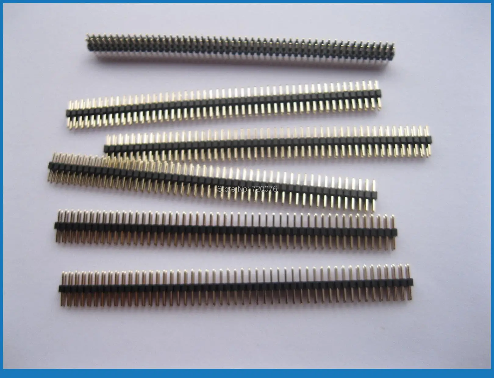 

60 pcs Gold Plated 1.0mm Breakable Pin Header 2x50 100pin Male Double Row Strip
